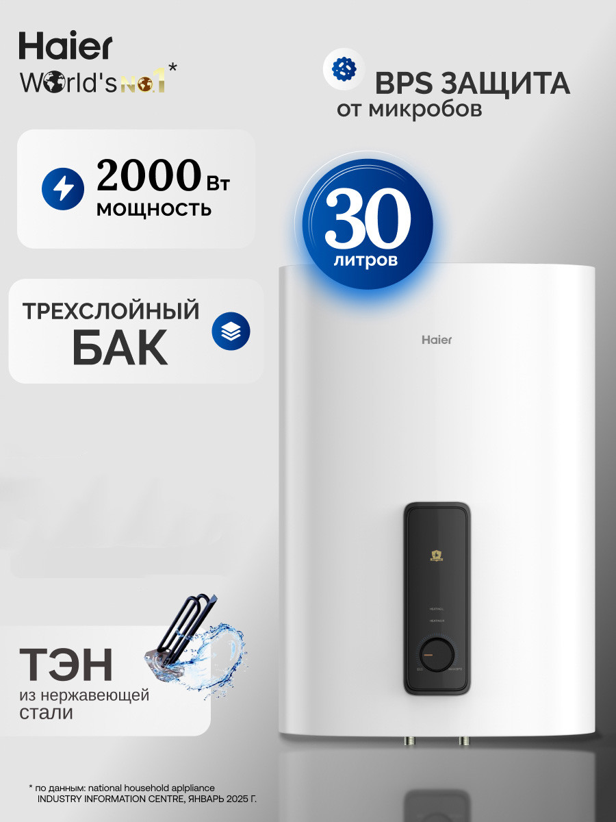 Накопительный водонагреватель Haier ES30V-F3 / GA0UB2E00RU — фото 2