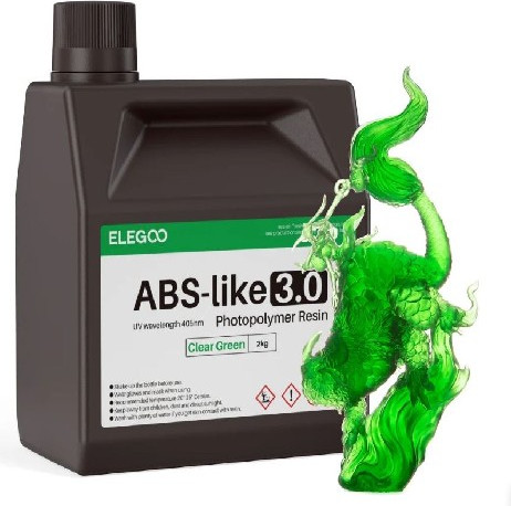 Фотополимерная смола для 3D-принтера Elegoo ABSlike V3.0 / 50.103.0338 (2кг, зеленый)