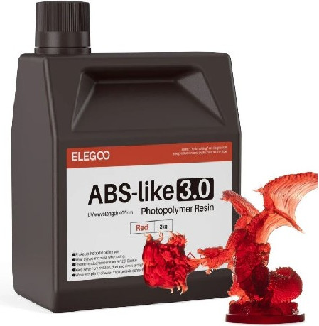 Фотополимерная смола для 3D-принтера Elegoo ABSlike V3.0 / 50.103.0337 (2кг, красный)