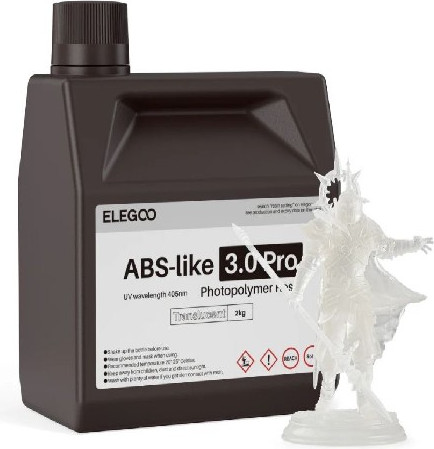 Фотополимерная смола для 3D-принтера Elegoo ABSlike V3.0 Pro / 50.103.0358 (2кг, полупрозрачный)