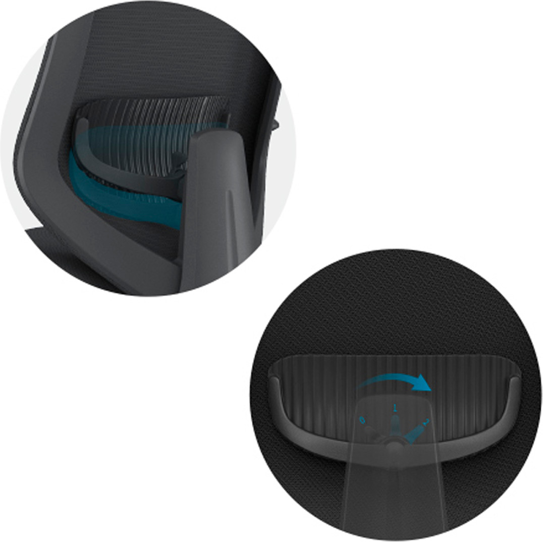 Кресло геймерское Ergosmart Sparta 3 Mesh (черный) — фото 3