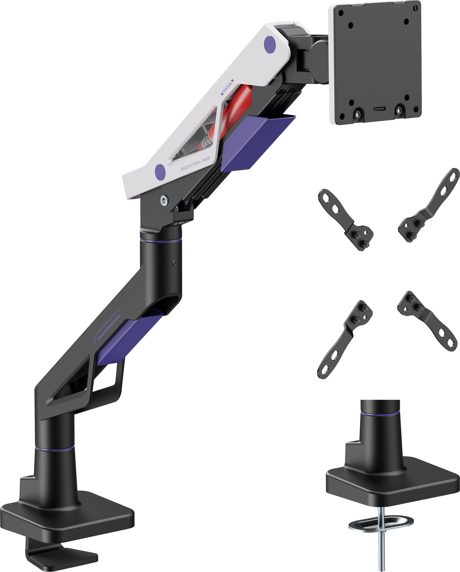 Кронштейн для монитора Ergosmart Heavy-Duty Monster Game (черный/белый)