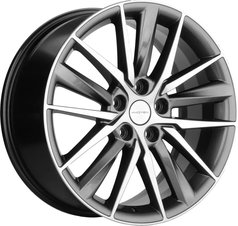 Литой диск Khomen KHW1807 Geely Coolray 18x8" 5x114.3мм DIA 54.1мм ET 53мм (Gray FP)