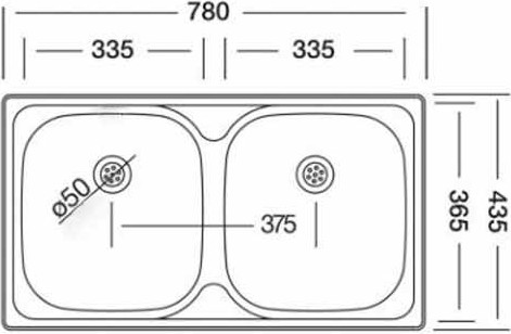 Мойка кухонная КромРус EC-189М RUS (без сифона) — фото 2