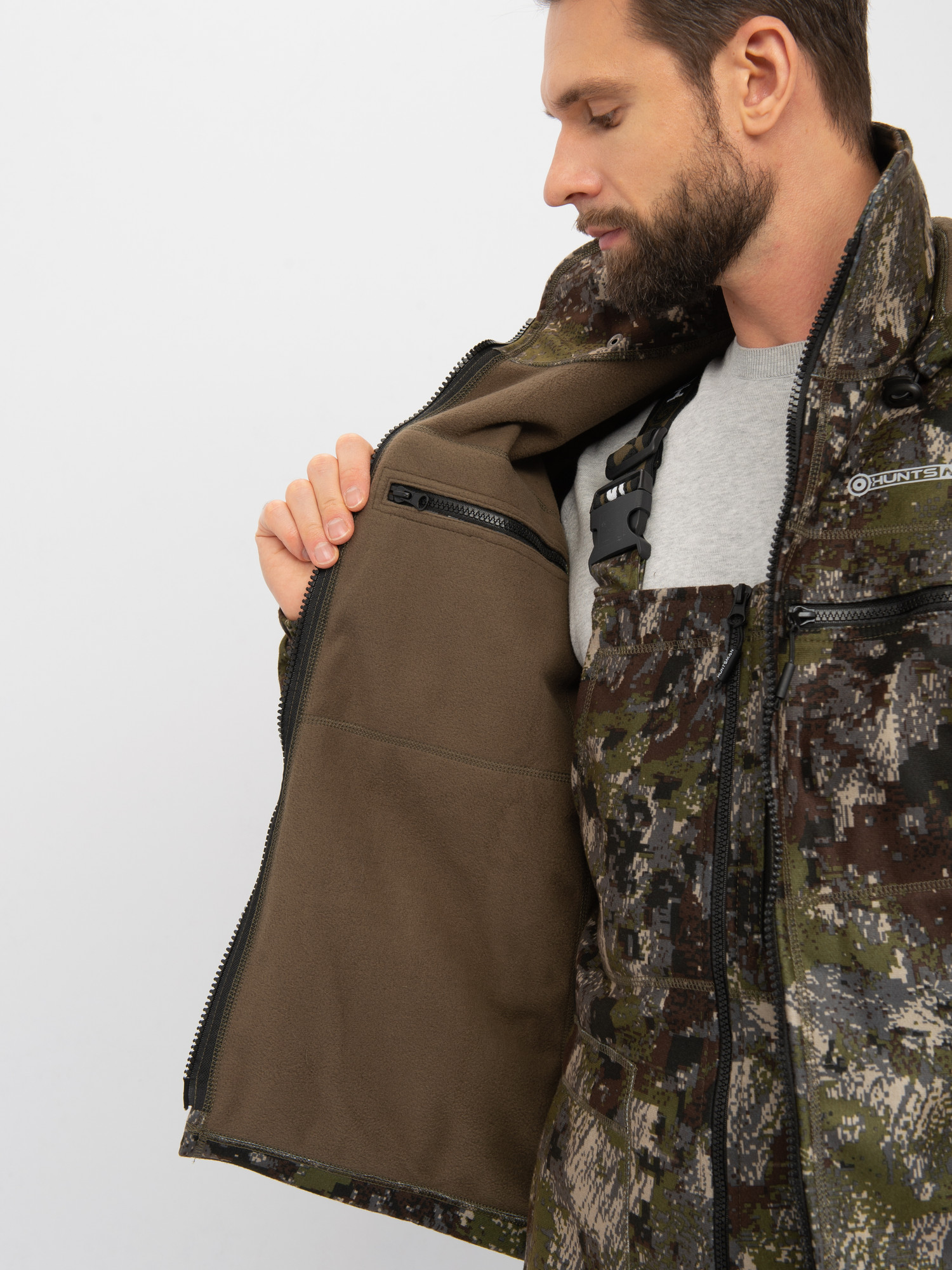 Костюм для охоты и рыбалки Huntsman Никс Люкс -5°C Хамелеон Alova Windblock (р.52-54/170-176) — фото 6