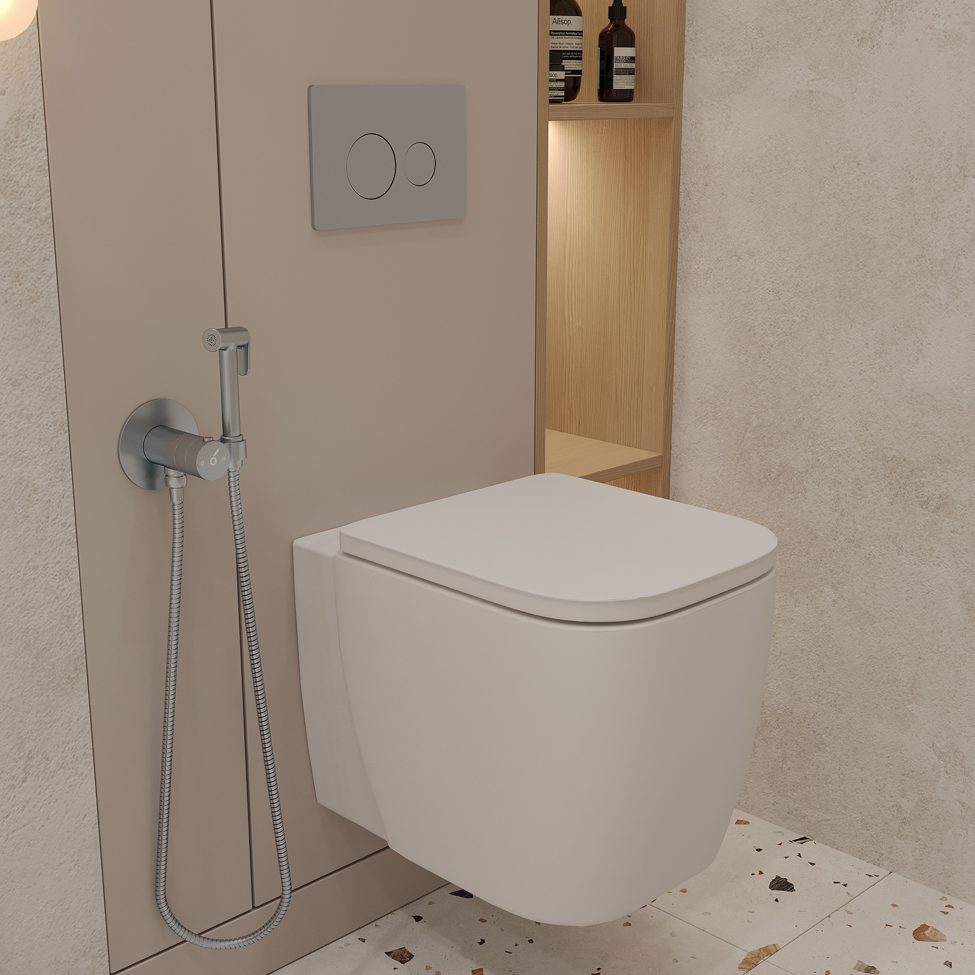 Инсталляция с унитазом подвесным Oliveeka OL-MQG1R22-CR (хром) — фото 5