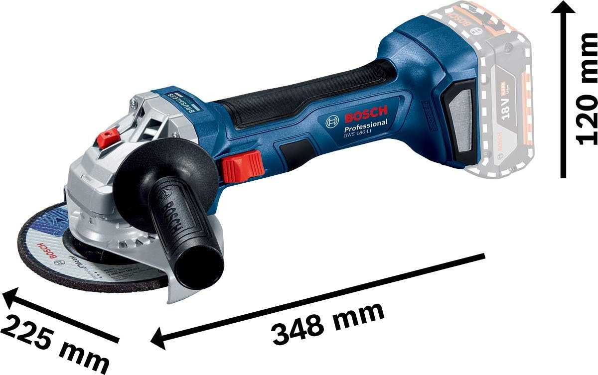 Профессиональная угловая шлифмашина Bosch GWS 180-LI (0.601.9H9.022) — фото 3