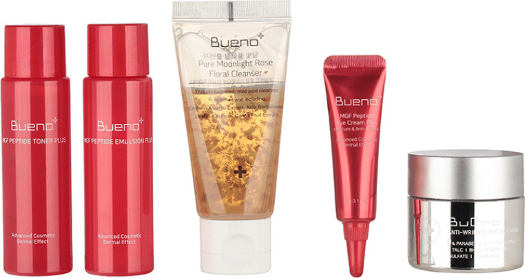 Набор косметики для лица Bueno Gift set Тонер+Эмульсия+Крем+Гель для умывания+Крем для век (4x30мл+5г) — фото 2