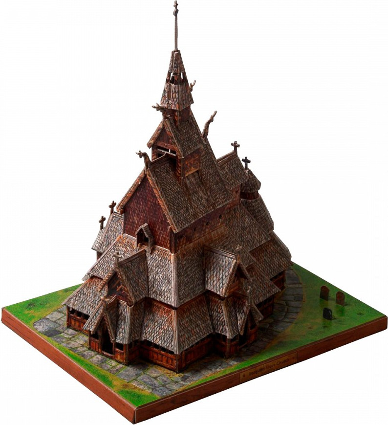 Сборная модель Умная бумага Ставкирка в Боргунне. Норвегия. ХII в. / 4627081553704 — фото 2