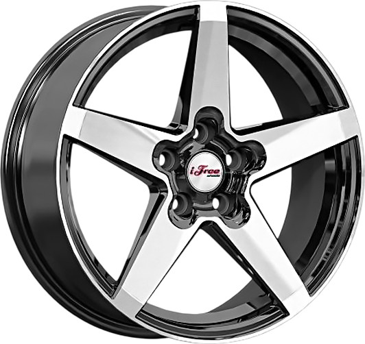 Литой диск iFree Токен 17x6.5" 5x114.3мм DIA 66.6мм ET 37мм Блэк джек