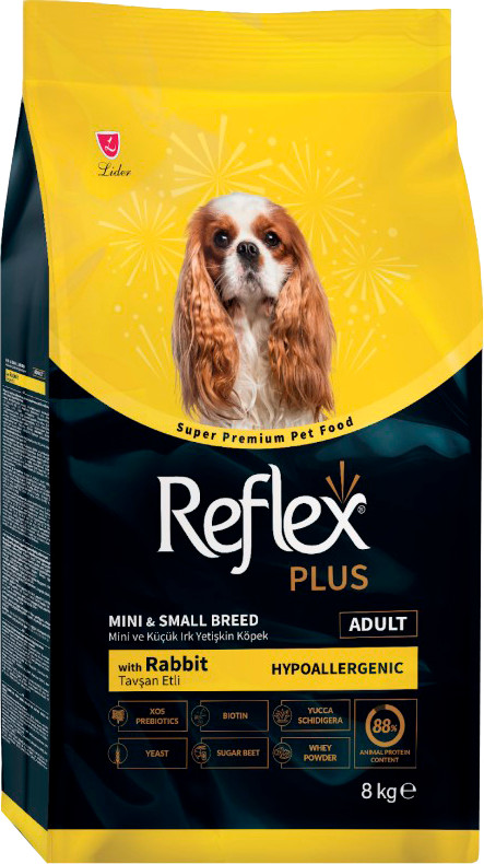 Сухой корм для собак Reflex Plus Для мини и мелких пород с кроликом (8кг)