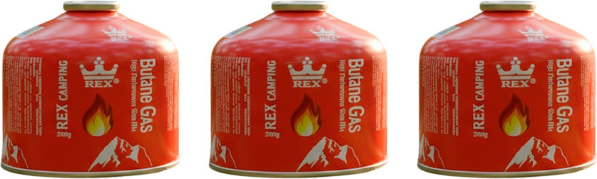 Газовый баллон туристический Rex Для портативных приборов (3x230г)