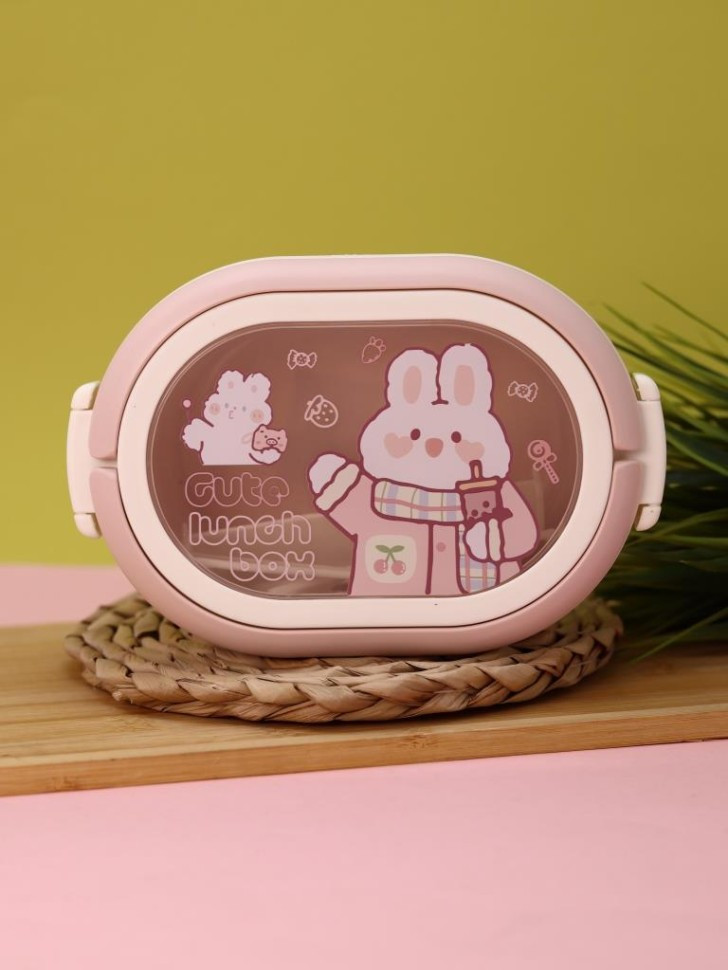 Ланч-бокс ILikeGift Cute bunny / 6448 (pink) — фото 5