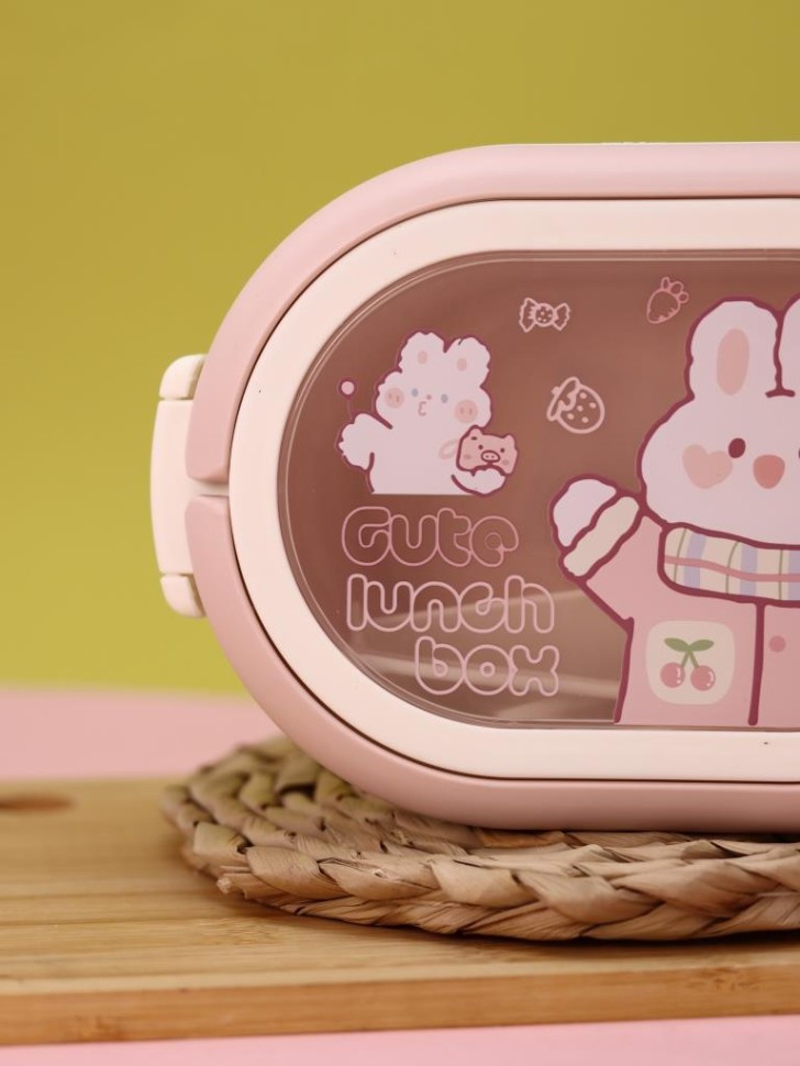 Ланч-бокс ILikeGift Cute bunny / 6448 (pink) — фото 6