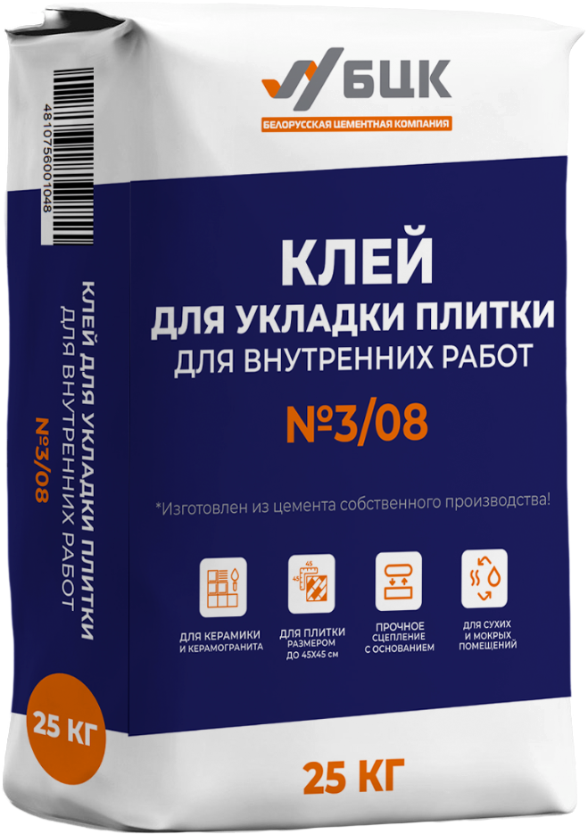 Клей для плитки БЦК 3/08 (25кг)