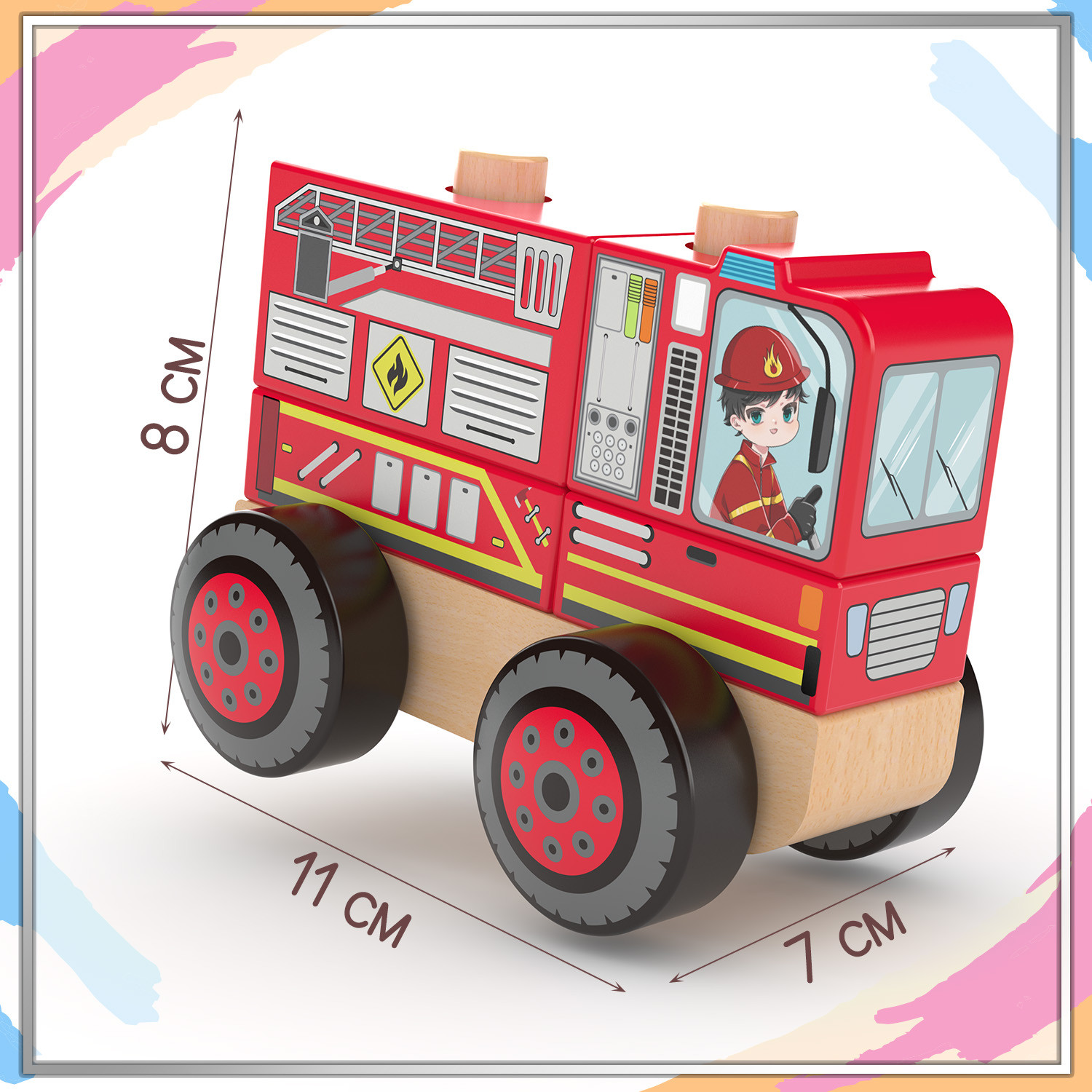 Автомобиль игрушечный Hape Службы спасения / 849060_HPJ — фото 6