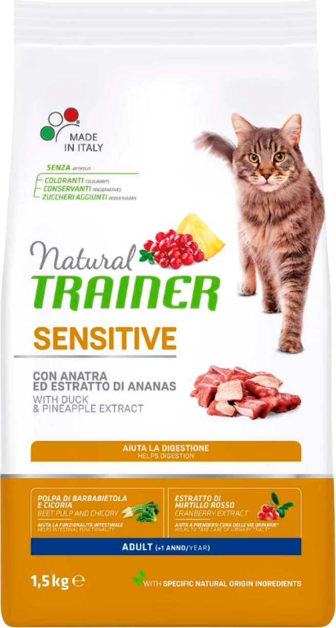 Сухой корм для кошек Trainer Sensitive Adult С уткой (1.5кг)