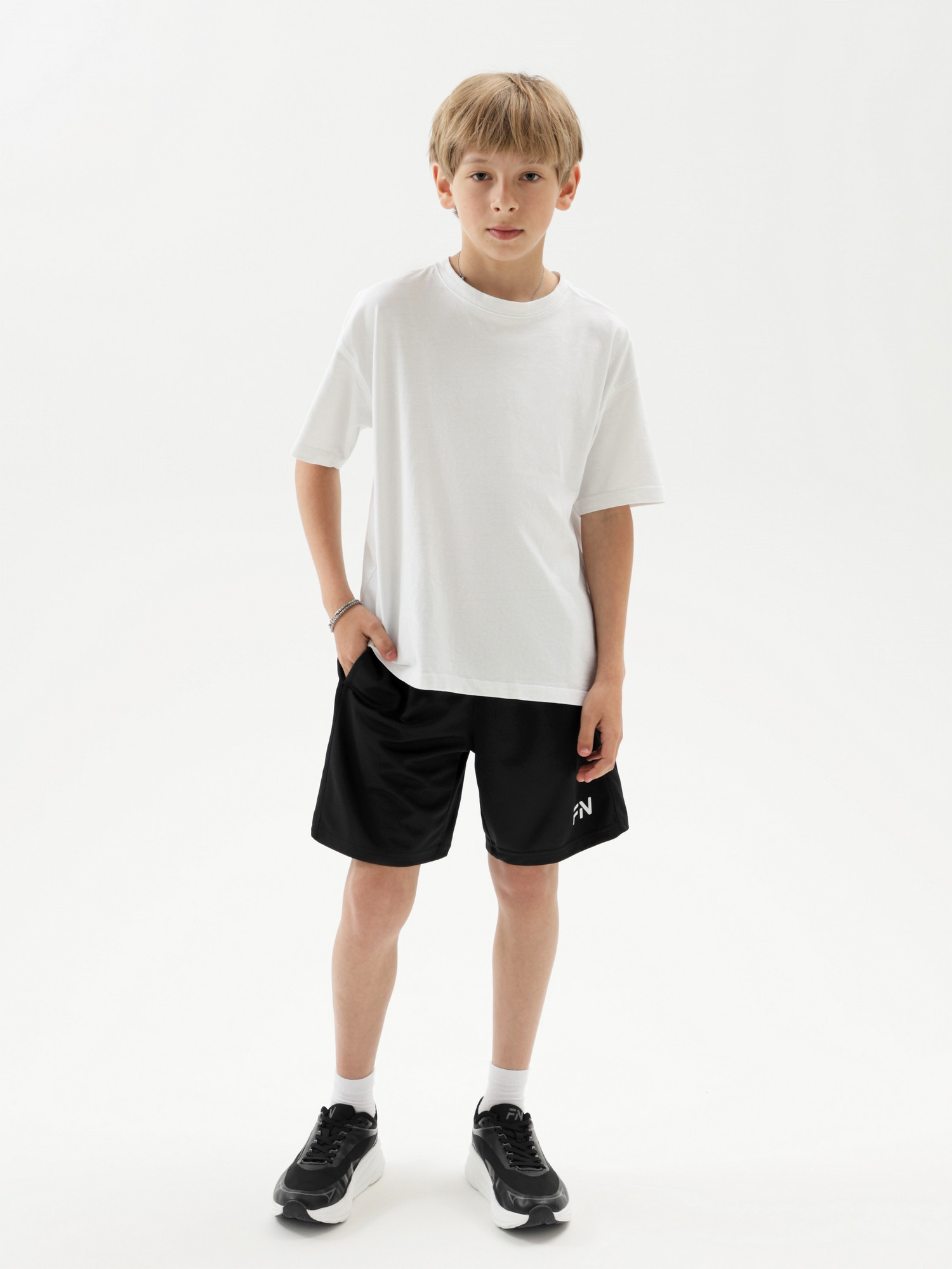 Шорты спортивные детские FN Bounce Kid / KFN4272001-000 (р.140, черный) — фото 2