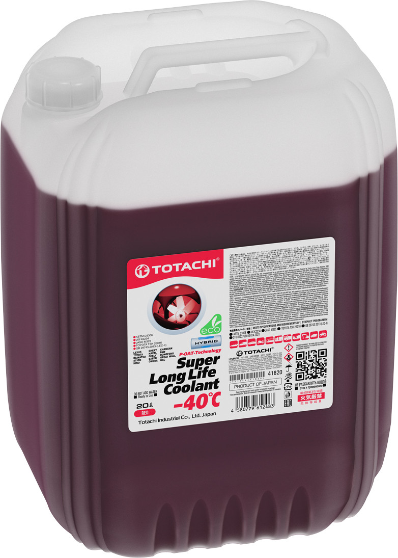 Антифриз Totachi Super Long Life Coolant Red Premium готовый -40C / 41820 (20л, красный)