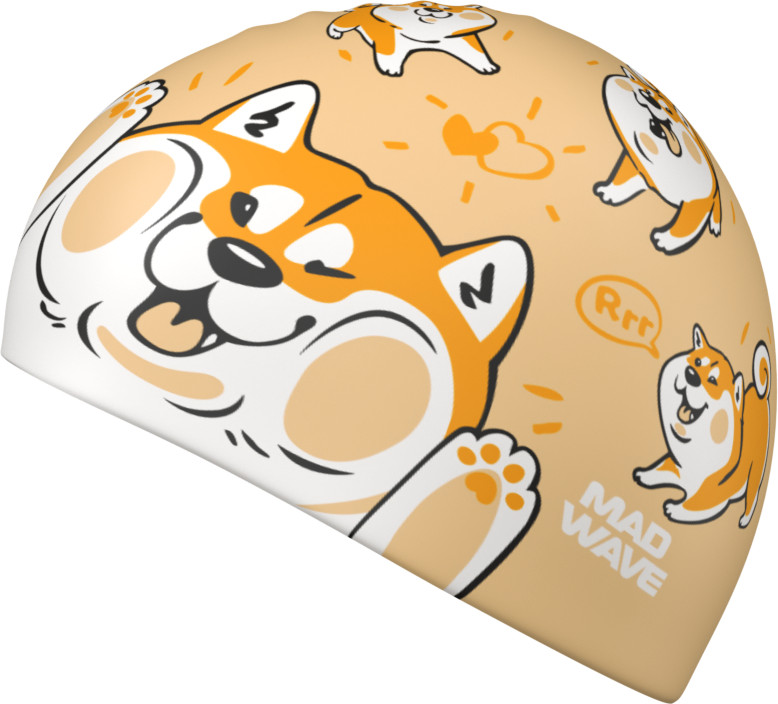 Шапочка для плавания Mad Wave Shiba (оранжевый) — фото 3