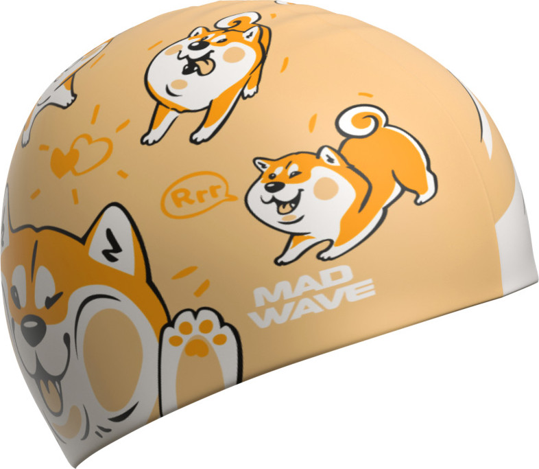 Шапочка для плавания Mad Wave Shiba (оранжевый)