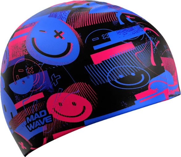 Шапочка для плавания Mad Wave Smiles (разноцветный)