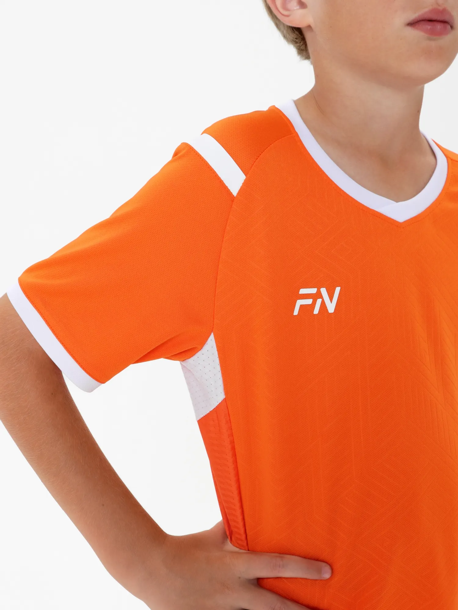 Футбольная форма FN Spirit Kid / KFN4261018-809 (р.160, белый/оранжевый) — фото 6