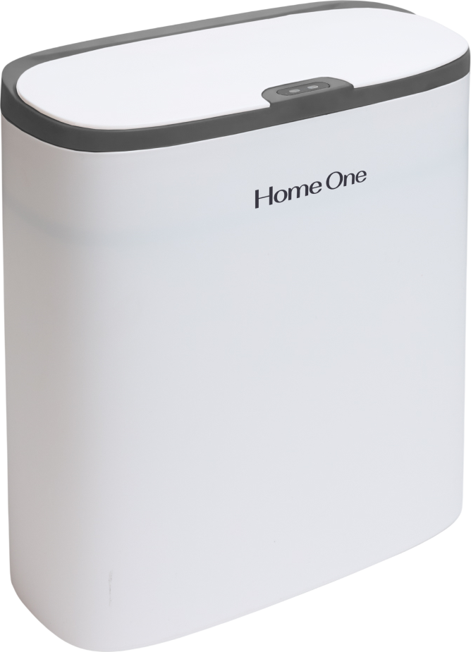 Мусорное ведро Home One 414666 (10л, белый/серый)