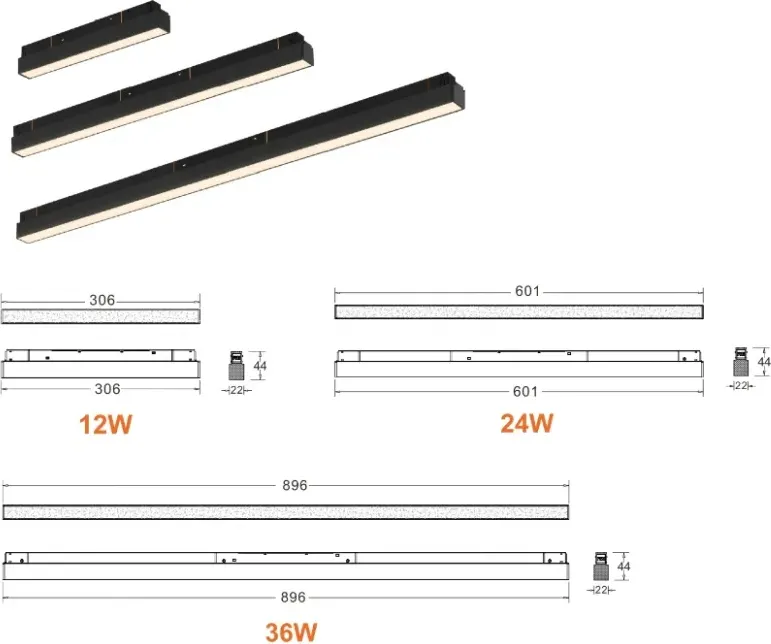 Трековый светильник ILedex Technical Vision 4822-001-L600-24W-110DG-3000K-WH — фото 4