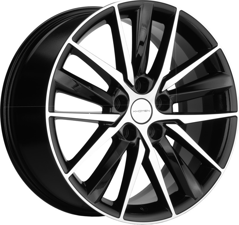 Литой диск Khomen KHW1807 Geely Coolray 18x8" 5x114.3мм DIA 54.1мм ET 53мм (Black FP)