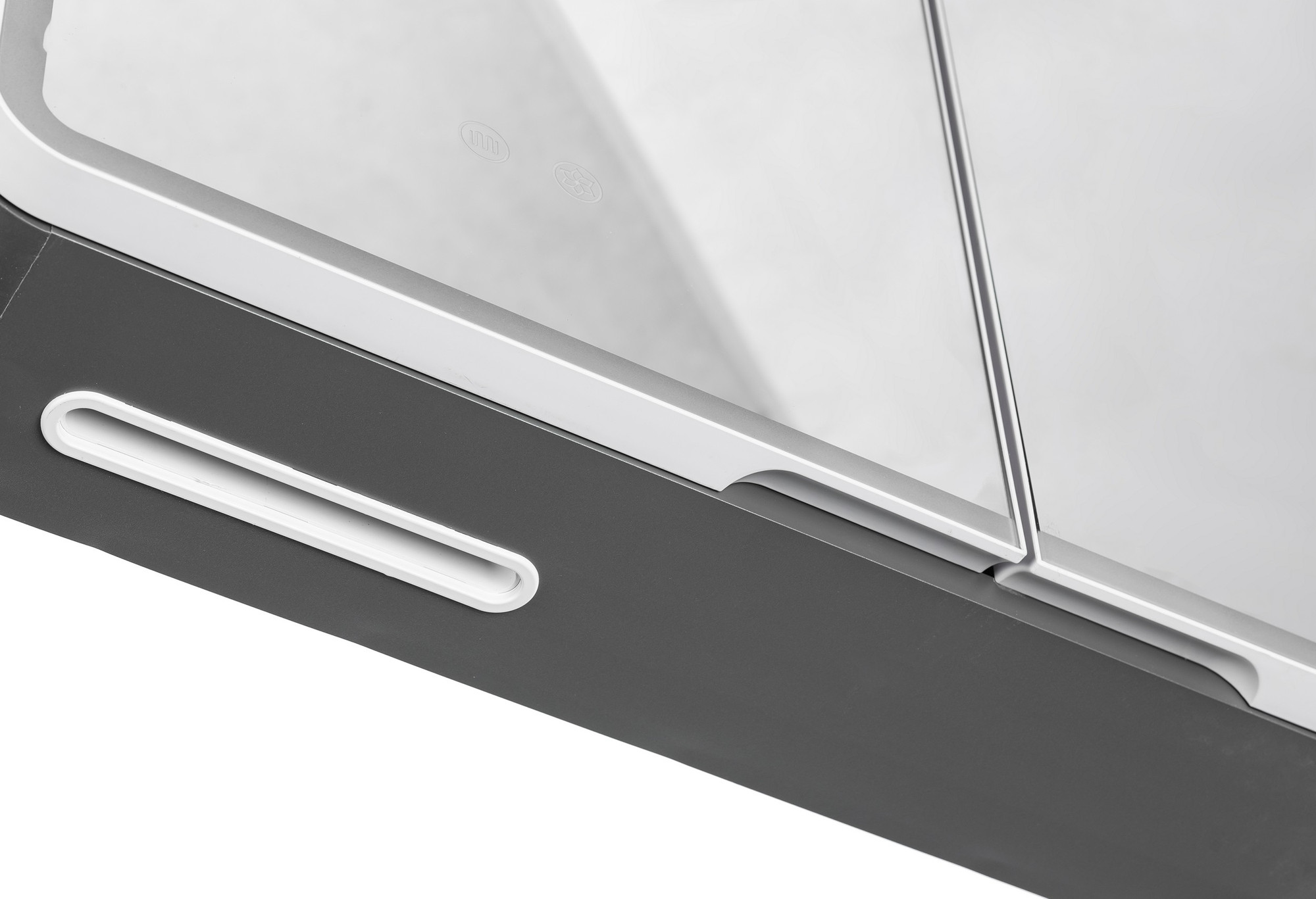 Шкаф с зеркалом для ванной Saniteco Led WSED250916003-1-G (серый) — фото 5