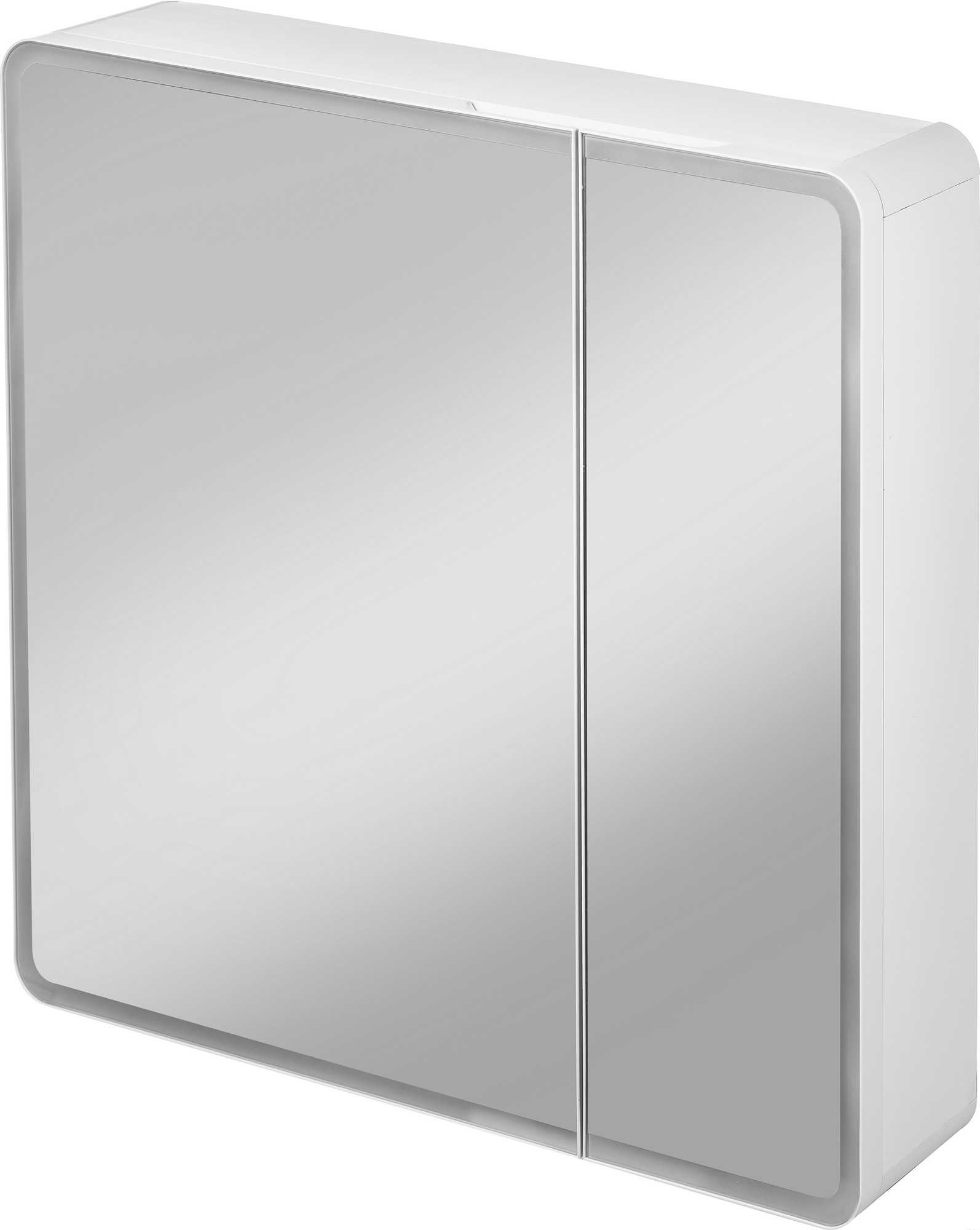 Шкаф с зеркалом для ванной Saniteco Led WSED250916004-1 (белый)