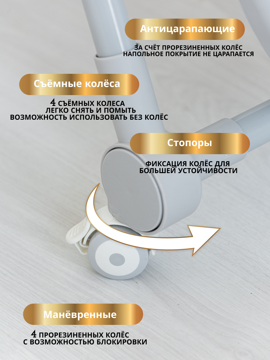 Стульчик для кормления VipBaby Polly 4в1 (Stone) — фото 3