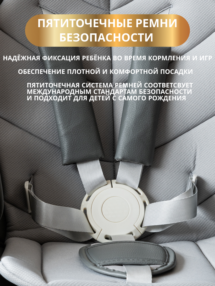 Стульчик для кормления VipBaby Polly 4в1 (Graphite) — фото 5