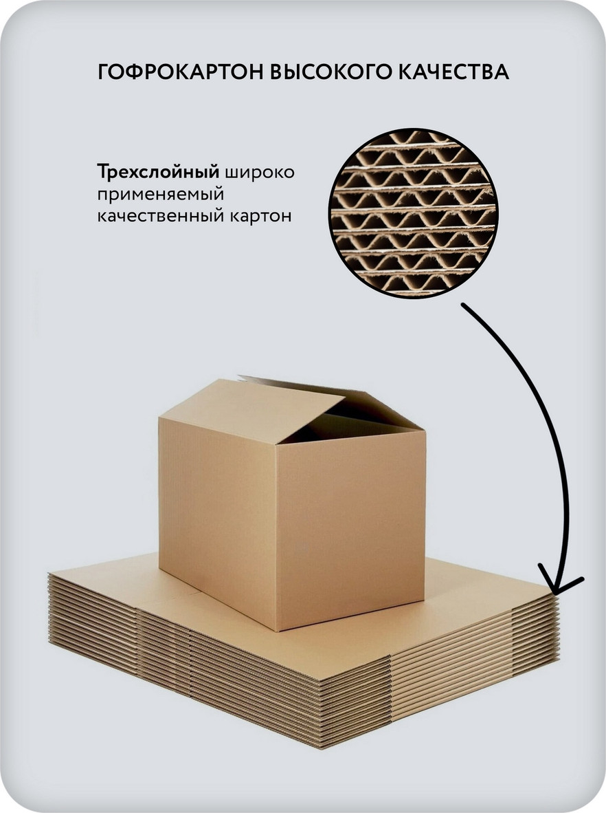 Набор коробок для переезда Citydecor Картонные самосборные 60х40х40см (100шт) — фото 5