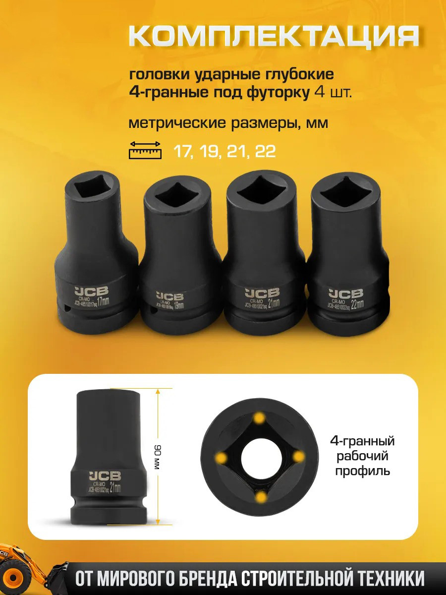 Набор головок слесарных JCB 8251-9MPB (64931) — фото 4