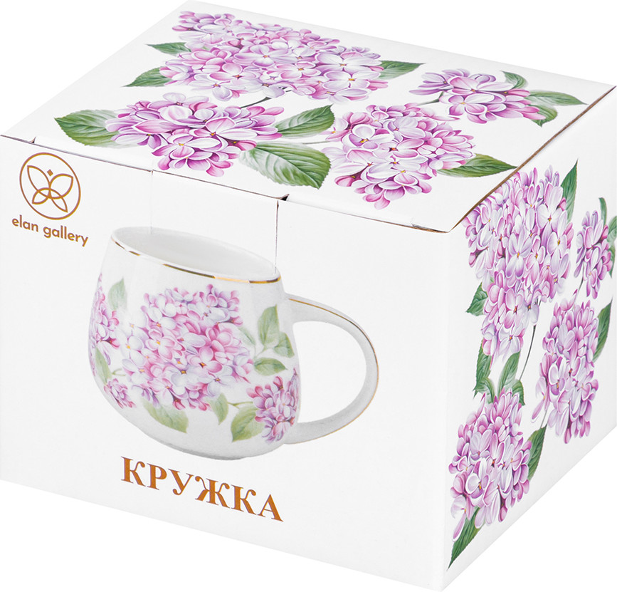 Кружка Elan Gallery Сирень New Bone China / 420829 — фото 5