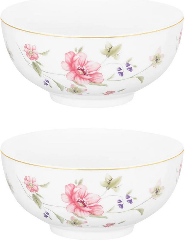 Набор салатников Elan Gallery Диана New Bone China / 740548