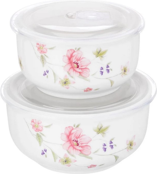 Набор салатников Elan Gallery Диана New Bone China / 740561