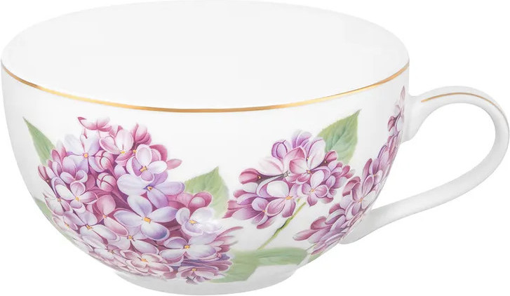 Чашка с блюдцем Elan Gallery Сирень New Bone China / 420843 — фото 5