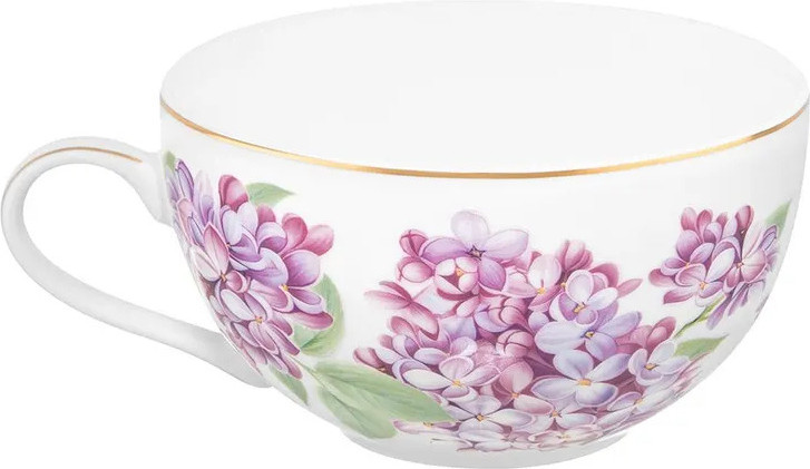 Чашка с блюдцем Elan Gallery Сирень New Bone China / 420843 — фото 6