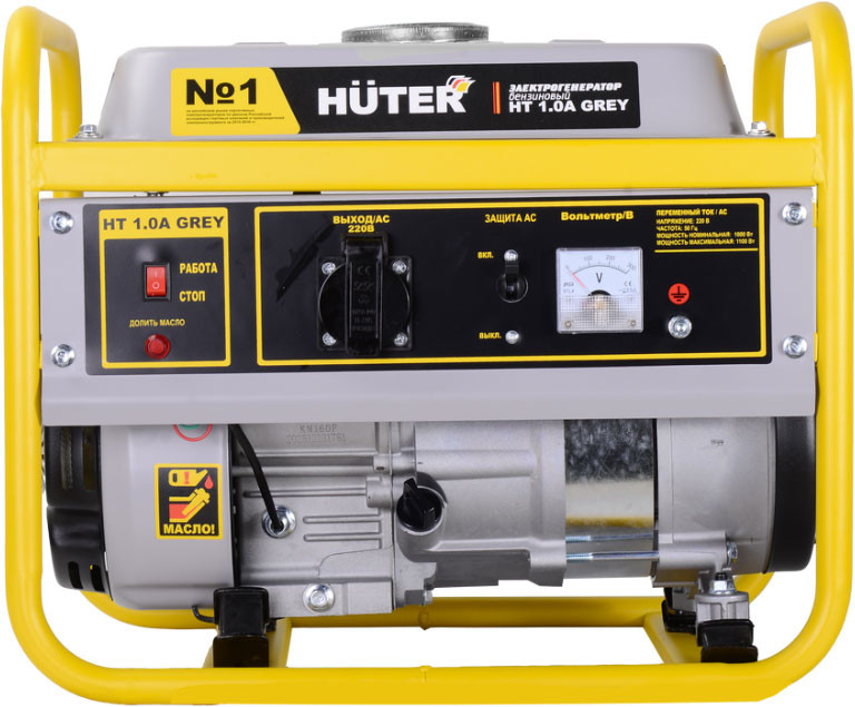Бензиновый генератор Huter Grey HT 1.0А (64/1/149) — фото 2