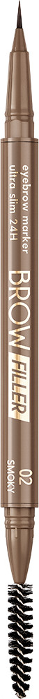 Фломастер для бровей LUXVISAGE Brow Filler Ultra Slim 24h тон 02 (0.3мл)