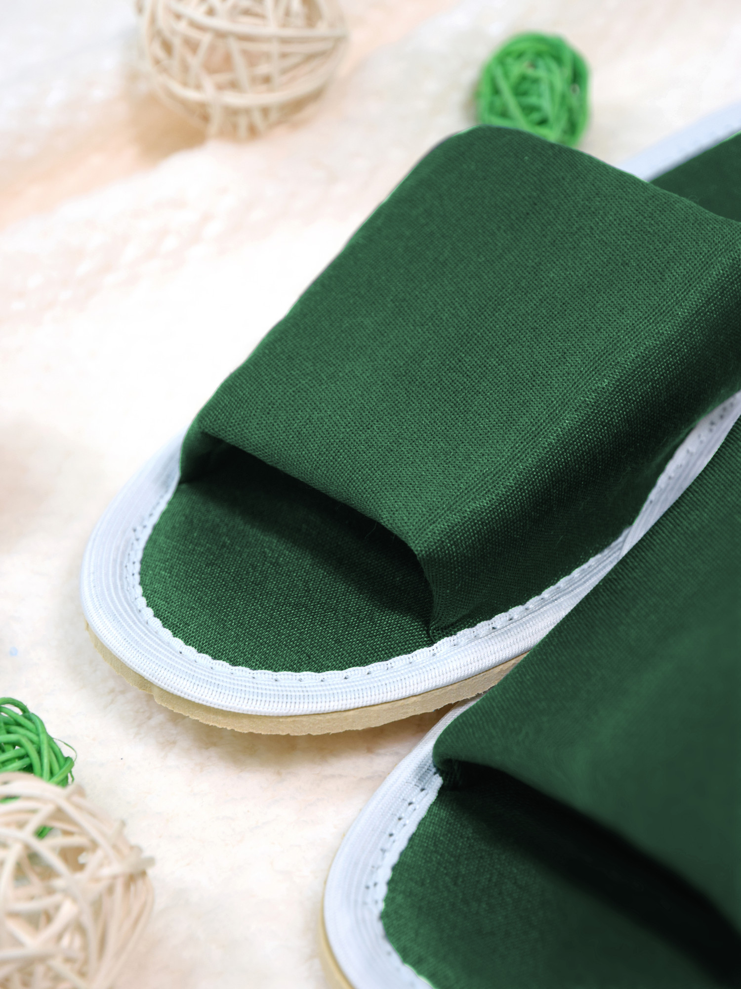 Тапочки домашние Smart Textile Противогрибковые / H512 (р.43-45, зеленый) — фото 3