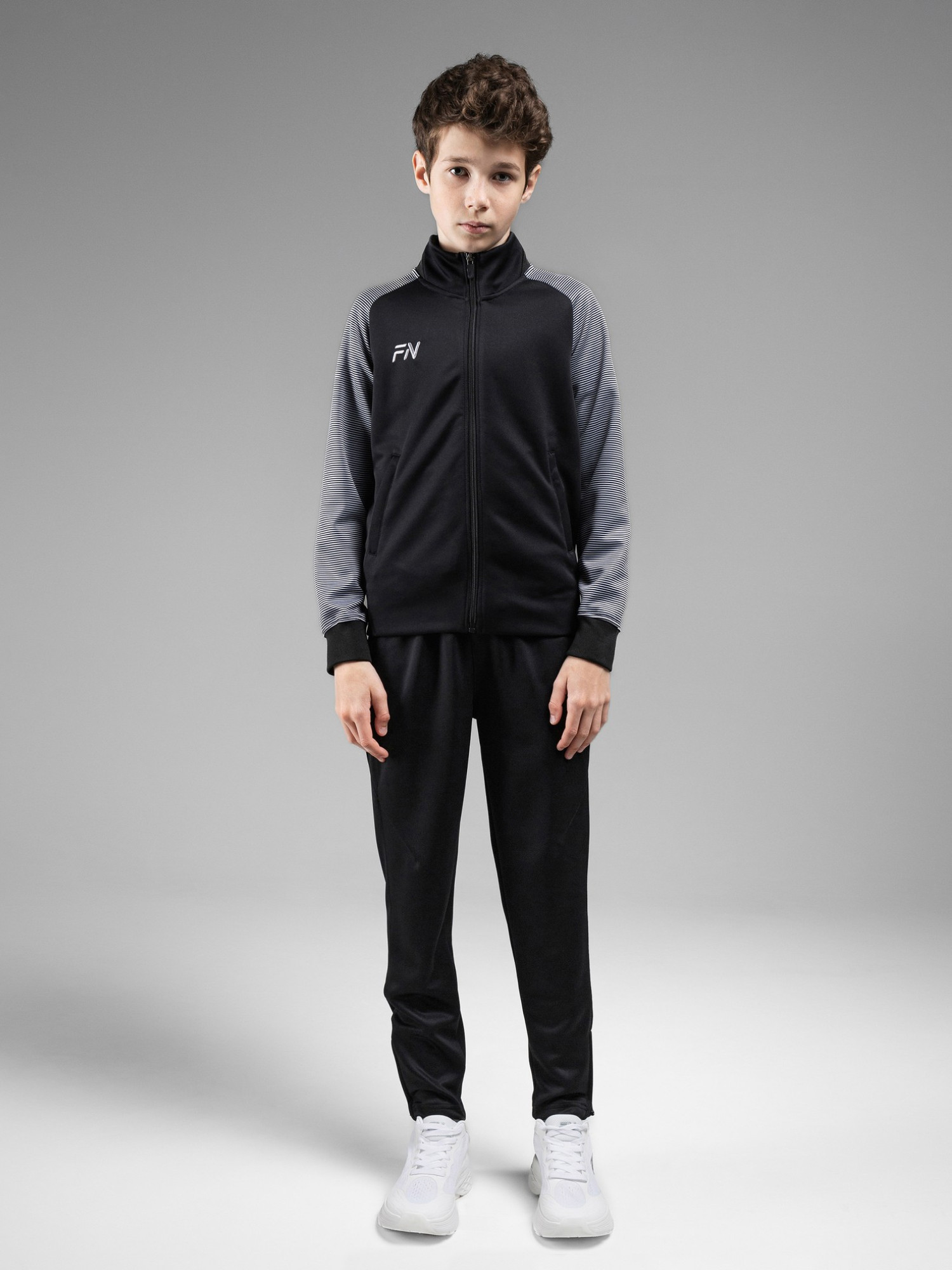 Спортивный костюм детский FN Dynamic Kid / KFN4251001-000 (р.160, серый/черный) — фото 2