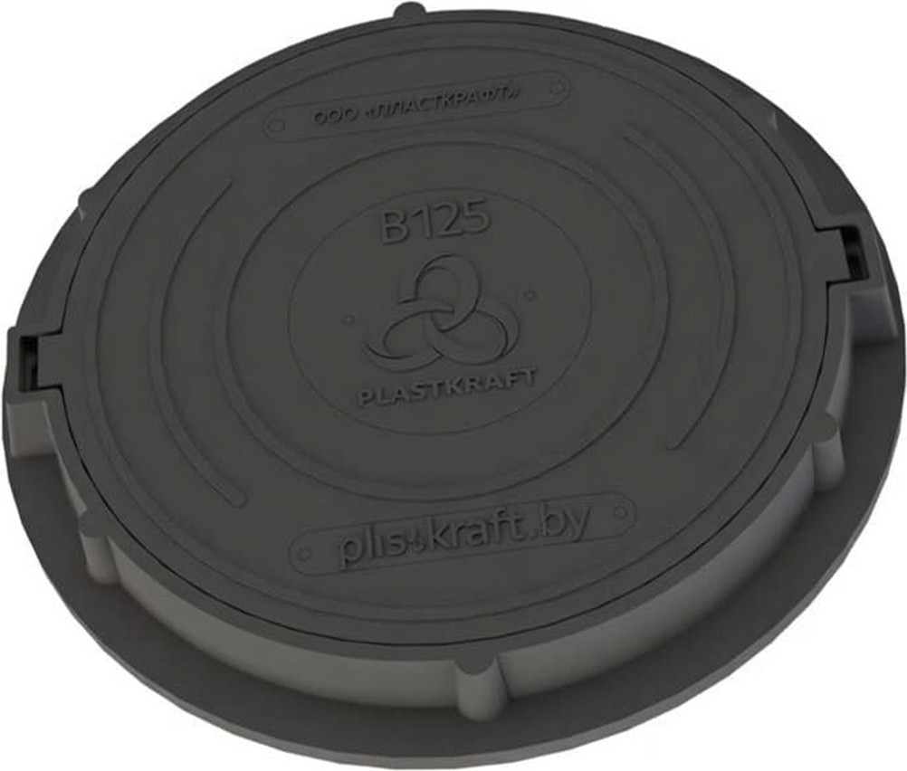 Люк канализационный PLASTKRAFT В125 125 Кн h110 (черный)