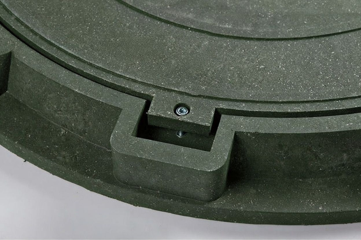 Люк канализационный PLASTKRAFT А30 30 Кн h110 с ЗУ (зеленый) — фото 2