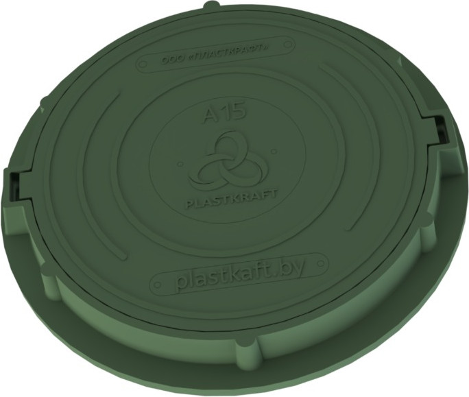 Люк канализационный PLASTKRAFT А15 15 Кн h110 (зеленый)
