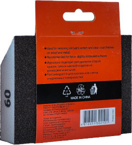 Губка абразивная Firsttool 60 угловая 125x90x25мм / F060190 — фото 2