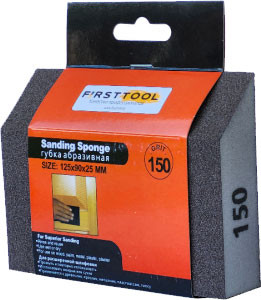 Губка абразивная Firsttool 150 угловая 125x90x25мм / F060194